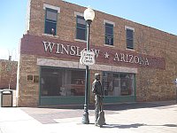 USA - Winslow AZ - Standin' on the Corner Statue (25 Apr 2009)